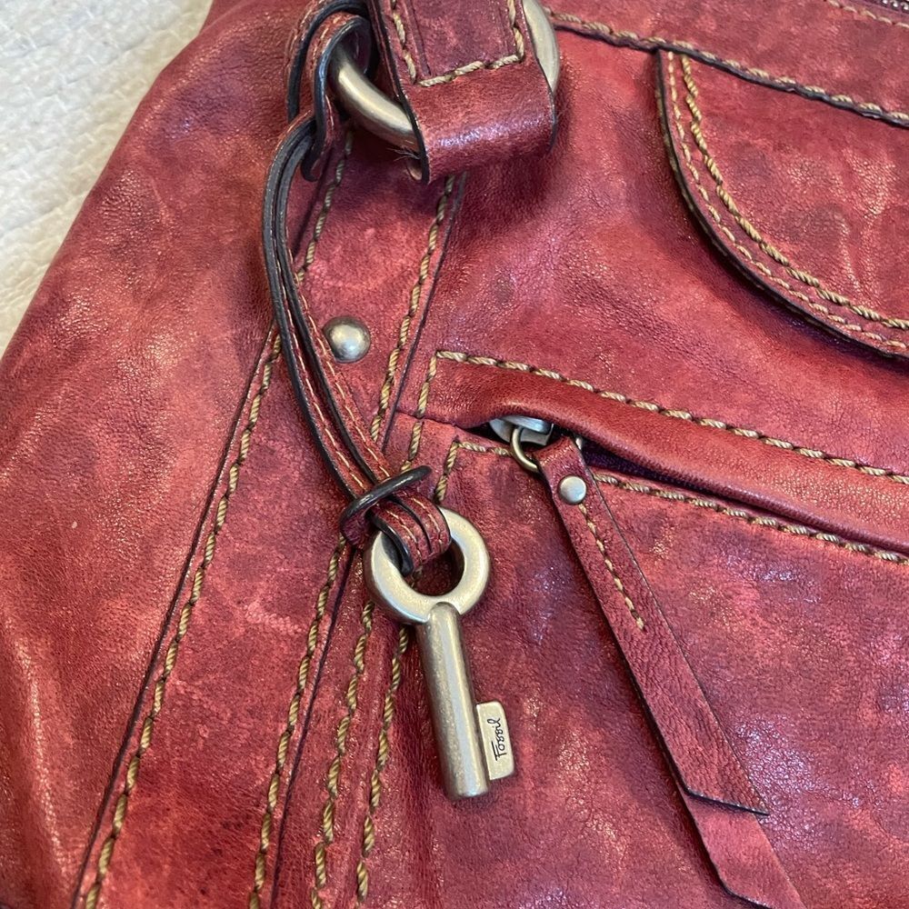 Fossil red leather bag - Picture 5 of 7